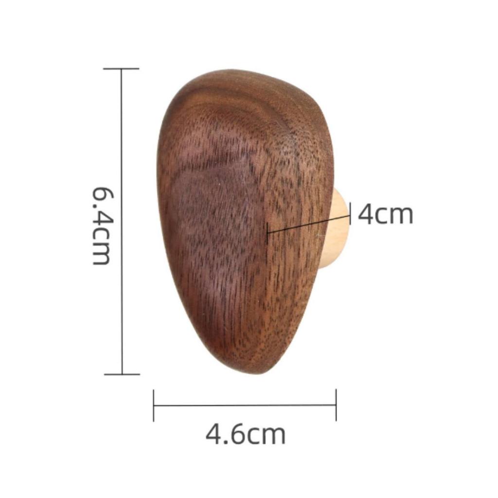 Wooden Wall Hook Hardwood Coat Peg Modern with Screws for Entryway, Bedroom, Closet