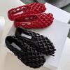 Lazy Single Shoe Tide 2025 Summer New Fashion Versatile One Pedal Casual Woven Fishing Net Rope Knot Mesh Shoes Women