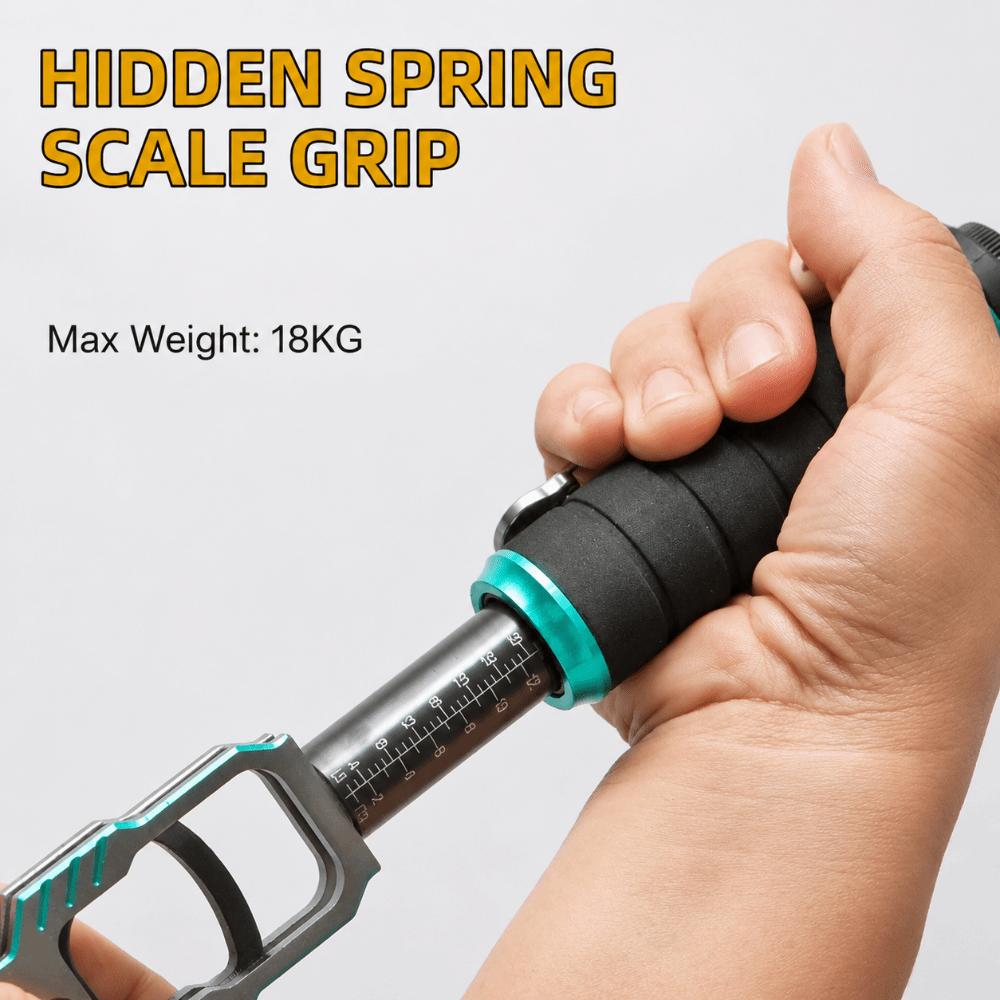 With 40lb Scale Fishing Grabber Aluminum Alloy Fish Holder Fish Lip Gripper  Saltwater Fishing
