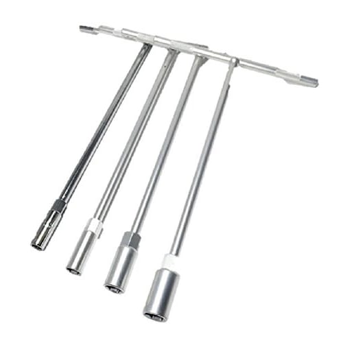 T-type semi-deep socket wrench set of 4 (8mm, 10mm, 12mm, 14mm)