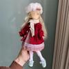 1 Set 1/6 Doll  Outfit Kit 30Cm Doll Clothes Pretty Dress Hat Winter Coat Girl Toy Gift Doll Accessory No Shoes And Doll