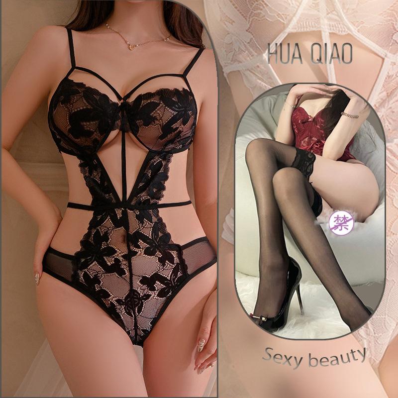 Sexy Erotic Underwear Hollow Pure Desire Temptation Strap Lace Free Pajamas Flirting Erotic Underwear Women Are So Transparent