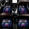 Set Of 4 Car Floor Mats, Perfect For Crossovers Or Pickup Trucks, Featuring A Vibrant Owl Abstract Design, Easy-To-Clean Surface