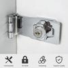 EMVANV Keyed Hasp Lock, 90 Degrees Lock Hasp T-wist Knob Keyed Locking Hasp Safety Door Clasp for Small Doors Drawer and Cabinets(Silver)