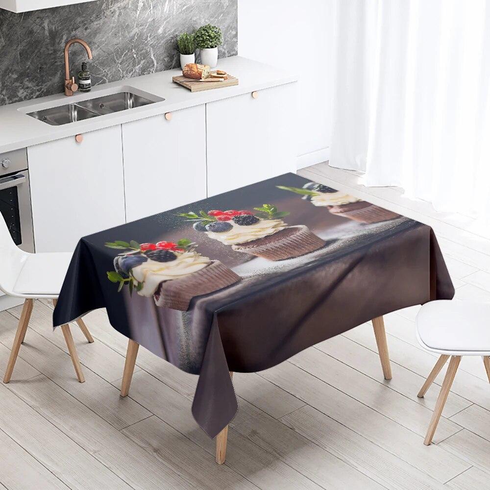 Fata de masa Cupcake Gourmet Impermeabil Dreptunghi Decor petrecere Nunta Masa Restaurant Bucatarie Acasă