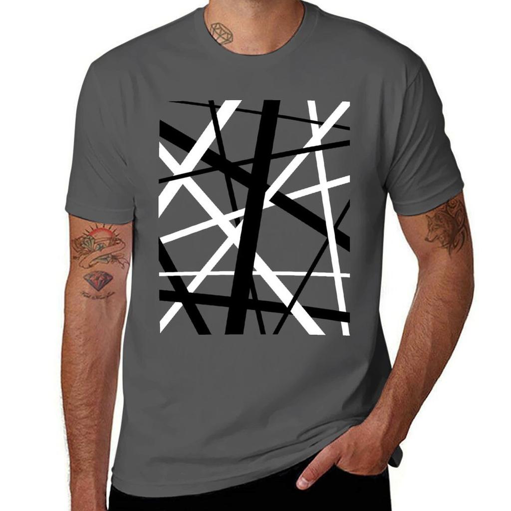 Retro 80s Striped Design Tshirt Casual Work Wear Tshirt