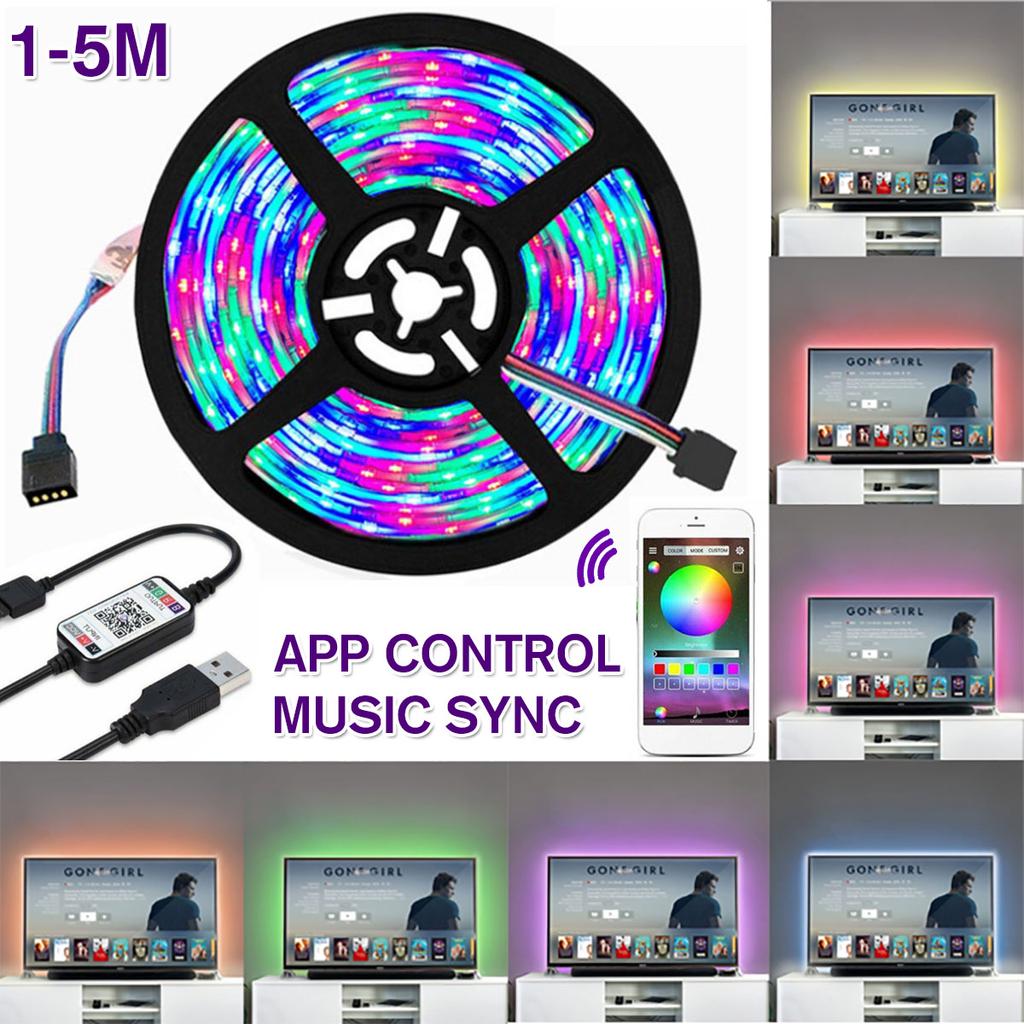 5V RGBW RGBWW LED Strip Lights tv Colour under kitchen cabinet USB wifi 1//2//3//5m