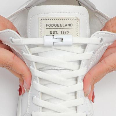 MO.8 4Pcs Cross Lock Shoelaces Without Ties 8MM Width Elastic Laces Sneakers Kids Adult No Tie Shoelace Rubber Bands Shoes Accessorie