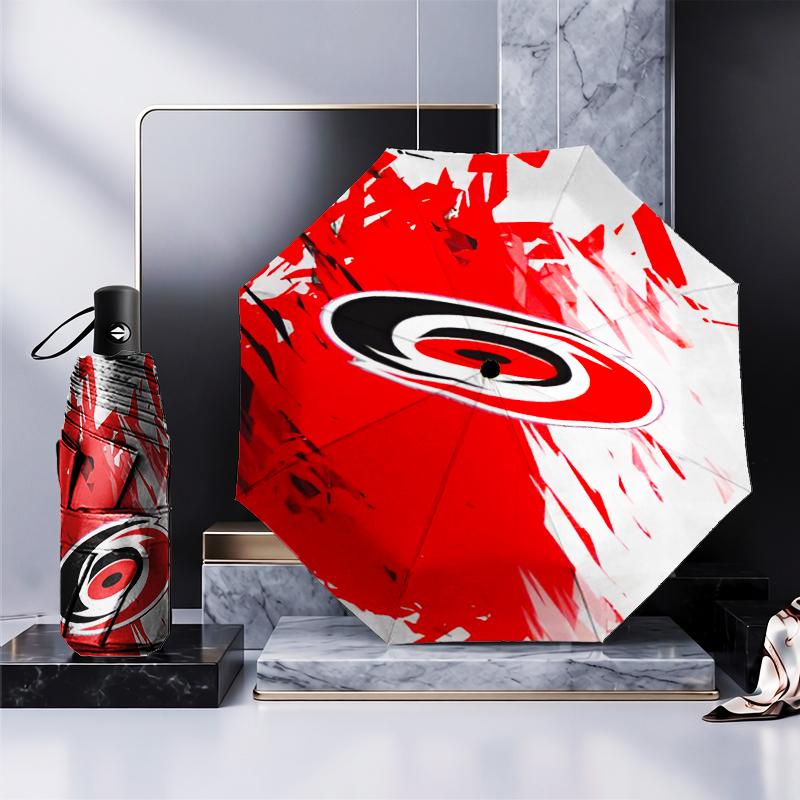 Carolina Hockey Logo Umbrella Folding umbrella, automatic umbrella 8-Frame for Travel, camping Use Gift for Halloween Christmas