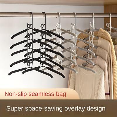 Detachable Foam Layered Clothes Rack 5-layer Space-saving Non-slip Seamless Clothing Store Household Clothes Rack