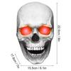Halloween Animated Talking Mask Glowing Green Eyes Skull Mask Animated Moving Jaw Skull Realistic Halloween Prop Full Head Halloween Skull Mask