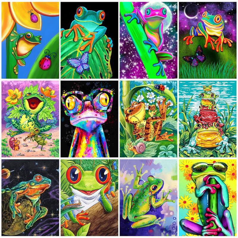 

Зроби сам Безрамковий Льняний Живопис Олією: Тваринний пейзаж для прикраси вітальні (40x50см) Frameless 40x50CM