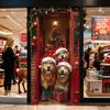 Christmas Door Decorations Covers 2D Winter Holiday Party Background Christmas Door Wrap for Indoor Outdoor Home Kitchen Party