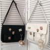 Dames Eenvoudige Messenger Bag Casual Schoudertas Dames Handtassen Schoudertas Portemonnee Meisjes Zoet Geprint Canvas Cross Body Schooltassen Portemonnees