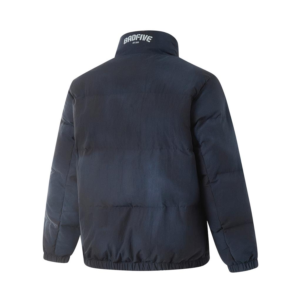 Li Ning Letter Zipper Stand Collar Comfortable Breathable Versatile Short Down Jacket Men Jacket Blue AYMU479-2
