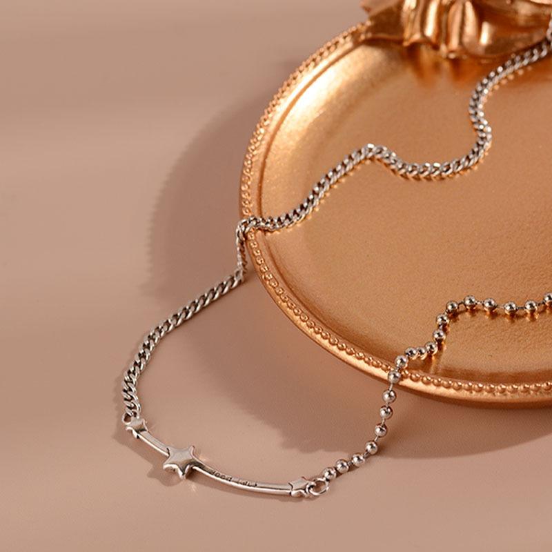 Smile Star Necklace Female Hip Hop Cold Wind Retro Temperament Niche Light Luxury Design Sense