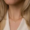 eManco Hot Sale Shiny Crystal Necklace Stainless Steel Teardrop Zirconia Pendant Women's Birthstone Collarbone Chain Wholesale