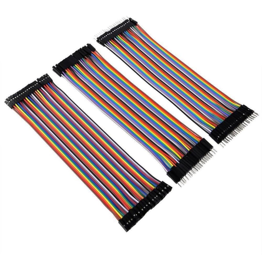 Multicolor DuPont Jumper Breadboard Jumper 120pcs Wires, Male-to-Male, Male-to-Female, Female-to-Female, Wires, (20cm)
