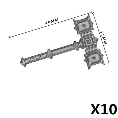 Mittelalterliche Militärzubehör Bausteine Ritter Figuren Waffe Schild Rüstung Helm Speer Bogen Armbrust Axt Hammer Spielzeug K026