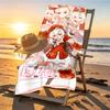 Genshin Impact Print Beach Towel Design, Soft, Lightweight. for Home Bathroom, Spa, Pool, Yoga, Surfing, Camping, Gift for Family, Friend