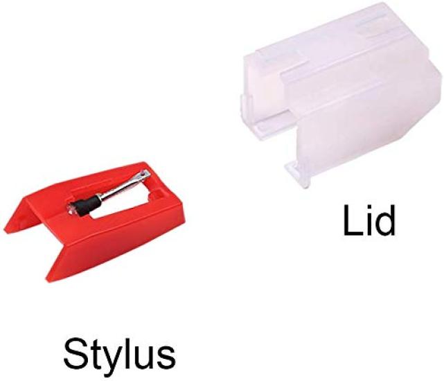 LP Record Needle Replacement Needles for Record and Phonographs 4-Pack Players, Turntables, (Red)