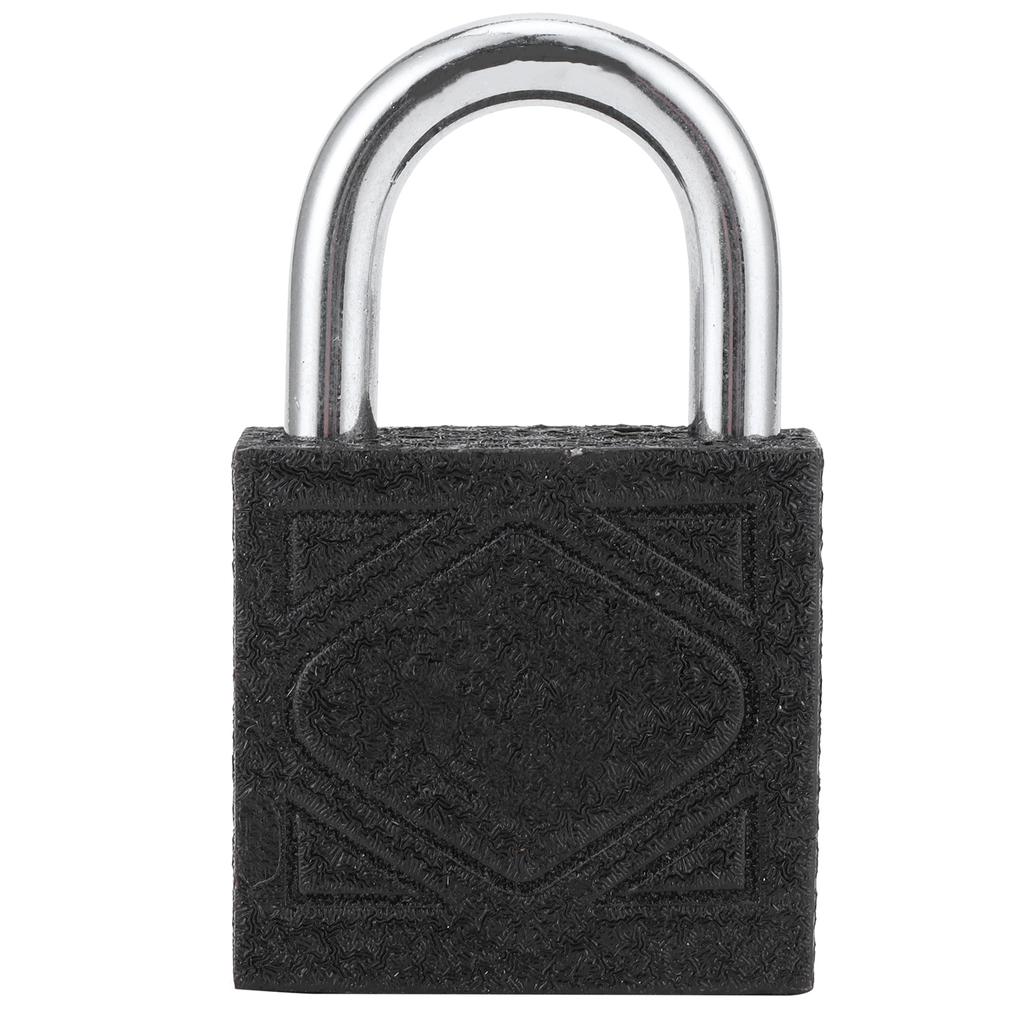 Padlock Brass Core and Thickened Black Iron Door Lock for Home Dormitory Portable Padlock50mm