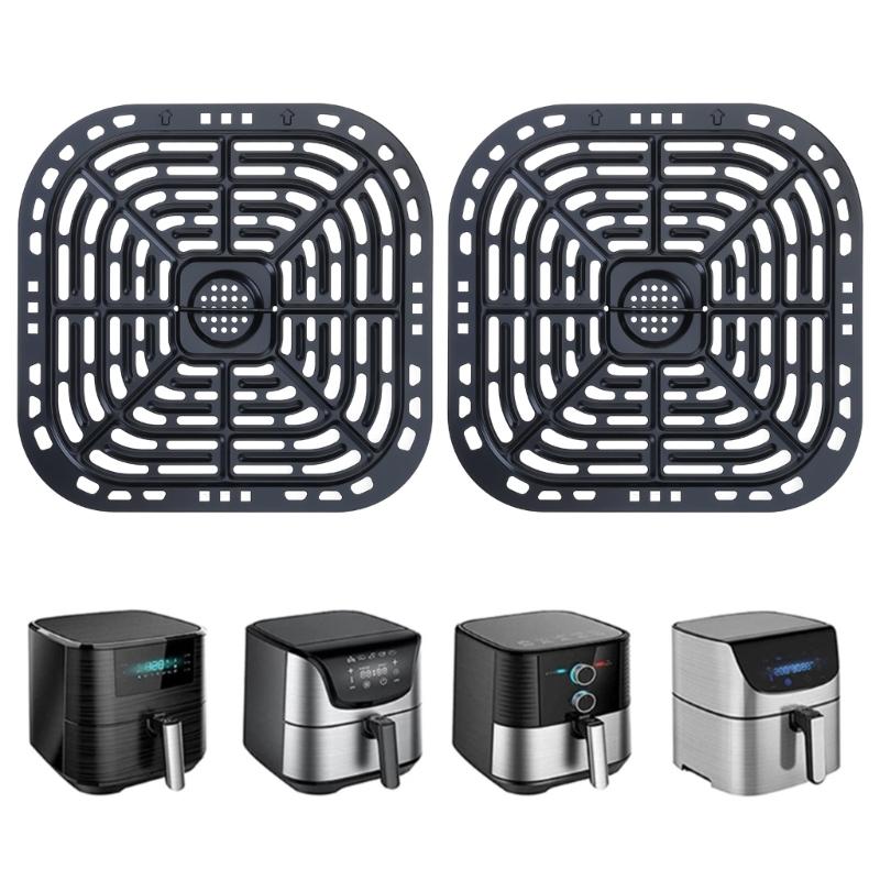 2 Pack Air Fryers Crisper Plate Air Fryer Grill Plate Non-Stick Fry Coating Pan