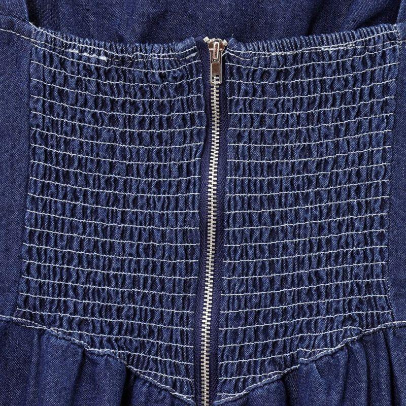 Kaslead New Women Clothes Western Style Fashion Simple Slimming Denim Vest Dress