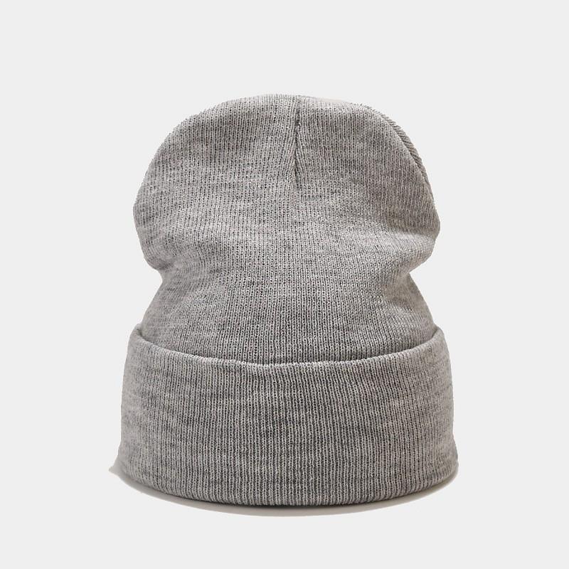 70g Solid Knit Beanie Oversized Cuffed Slouch Hat Men Women Winter Warm Skateboard Hip Hop