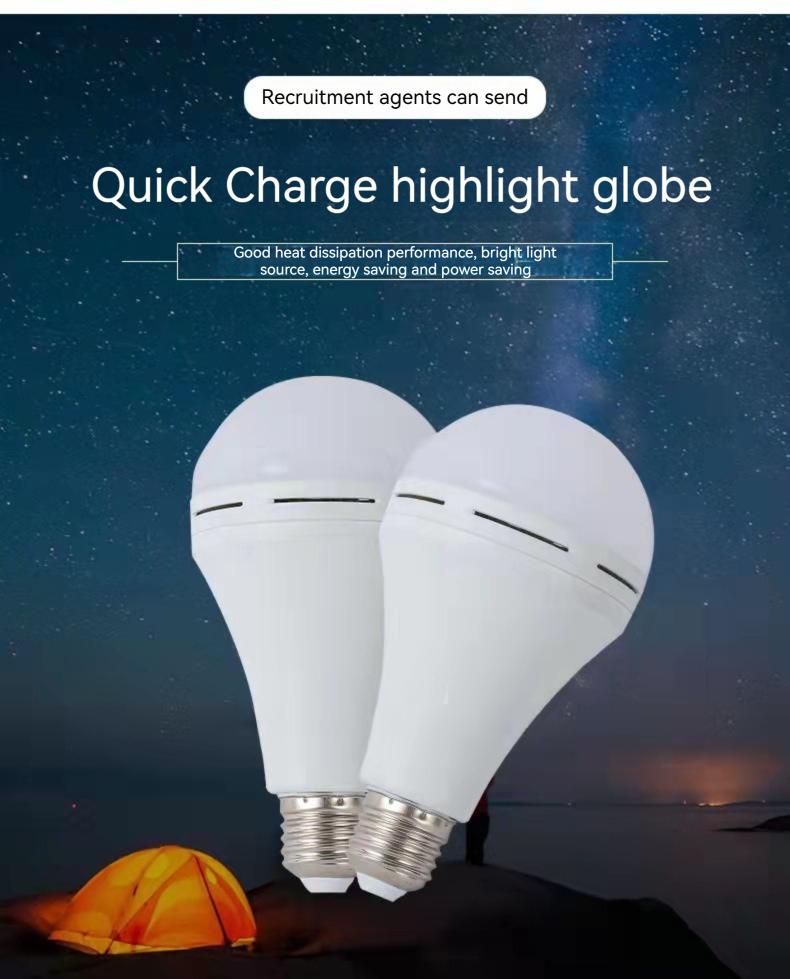 7W/9W/12W/15W LED Emergency Light Bulb Handheld Charging Energy-Saving Light Bulb Household Power Failure Emergency Light Bulb