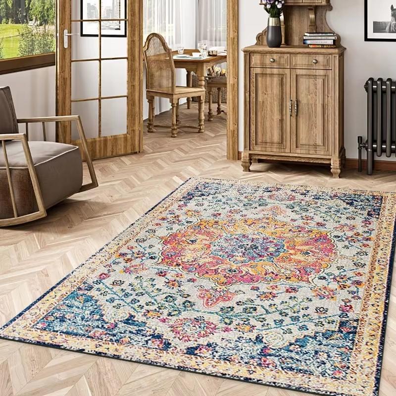 Türkiye Persian Carpet Vintage Ethnic Style Rug Living Room Decoration Rugs Living Room Bedroom Decoration Washroom Floor Mat