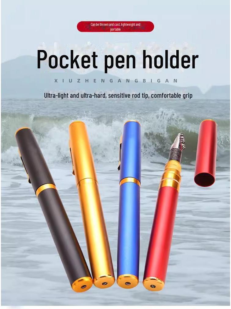 Ultra-Compact Mini Pocket Pen Fishing Rod - Retractable Casting Lure Rod Set