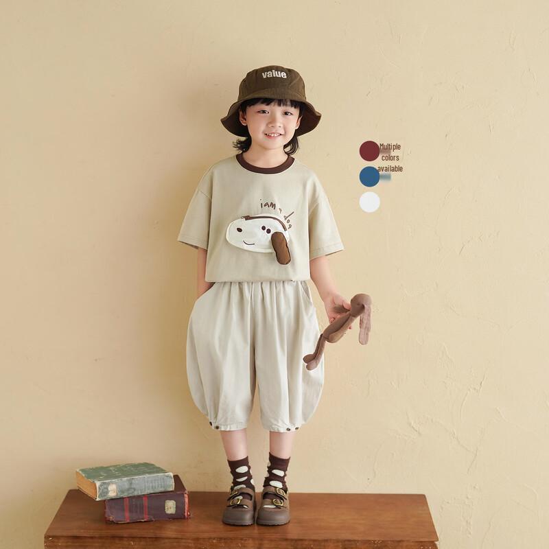 Pantaloni Capri Casual Estivi in Puro Cotone da Ragazzo