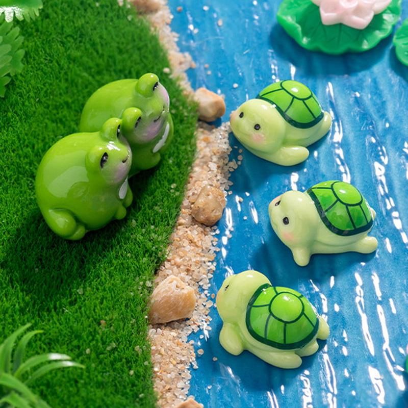1Pcs Cartoon Cute Little Turtle Mini Doll Micro Landscape Ornament Dollhouse Home Garden Craft Decoration Diy Garden Accessories