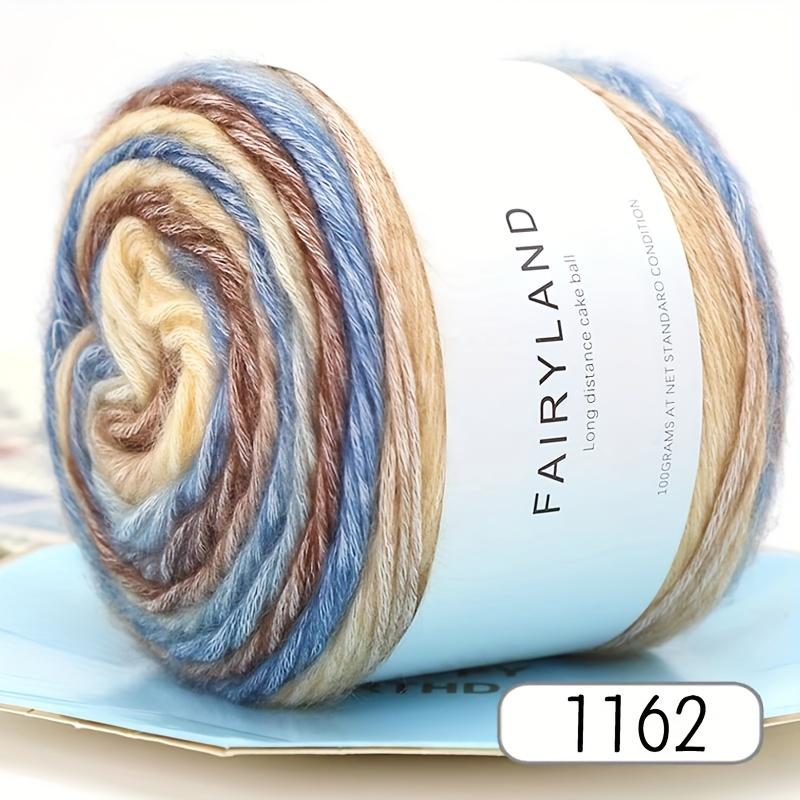 1 Garn mit Farbverlauf, geeignet zum Häkeln und Stricken von warmen Pullovern, Sofakissen, Schals, Mützen, Tüchern und mehr. Starter-Set für farbenfrohes Basteln.