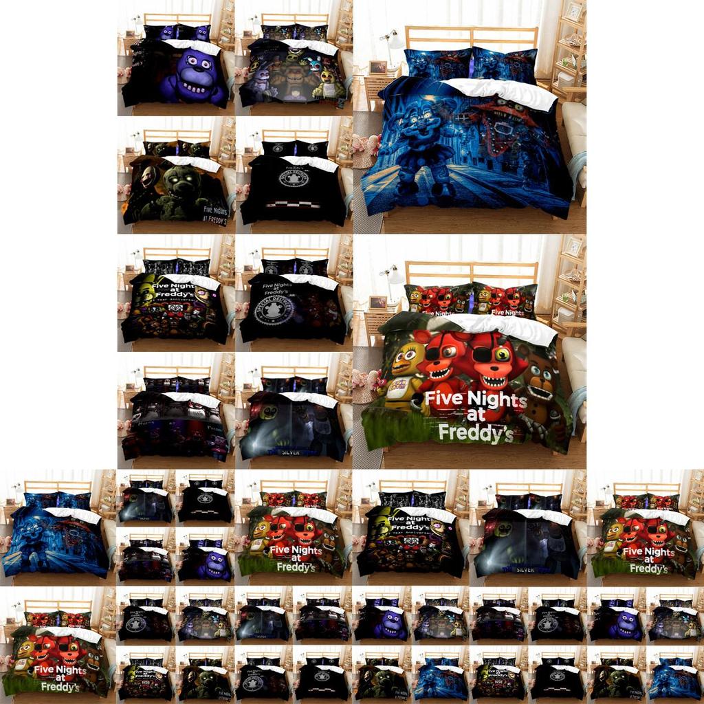 Five At Nights Freddys Cartoon Bear Bedding Set Duvet Cover With Set Pillowcase