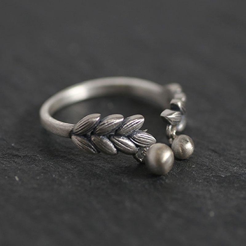 925 Sterling Silver Rings for Women Men Couple Minimalist Handmade Simple Wheat Ring Party Jewelry Gift Prevent Allergy