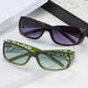 Women's Trendy Laser-Inlaid Diamond Sunglasses - Anti-UV Fashion Glasses