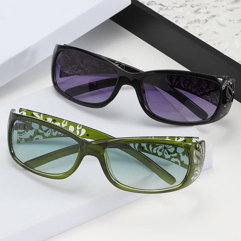 Women's Trendy Laser-Inlaid Diamond Sunglasses - Anti-UV Fashion Glasses
