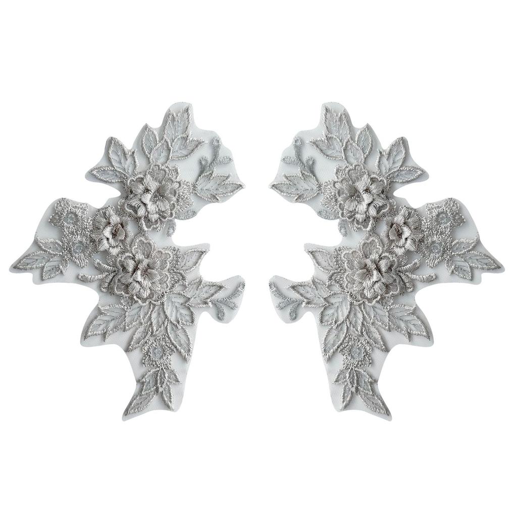 Mehrfarbige Stickerei Dreidimensionale Blume-zu-Blume Stoffaufkleber Kleidung Kleid Auftrittskleid Dekorative Stoffaufkleber Accessoires