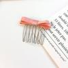 Satin Bow Hair Comb Set With Non Slip Teeth Multi Color Options For Daily Party Wedding Hair Styling
