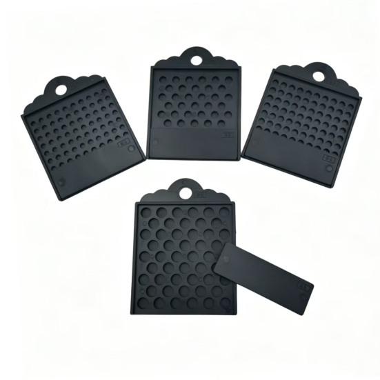 4Pcs Bead Counting Tray for Jewelry Making Plastic Sorting Board for 3/4/6/8mm Beads Sliding Divider Tool Craft Bead Sorting Organizer