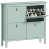 Modern Four-Drawer Shoe Cabinet - Green