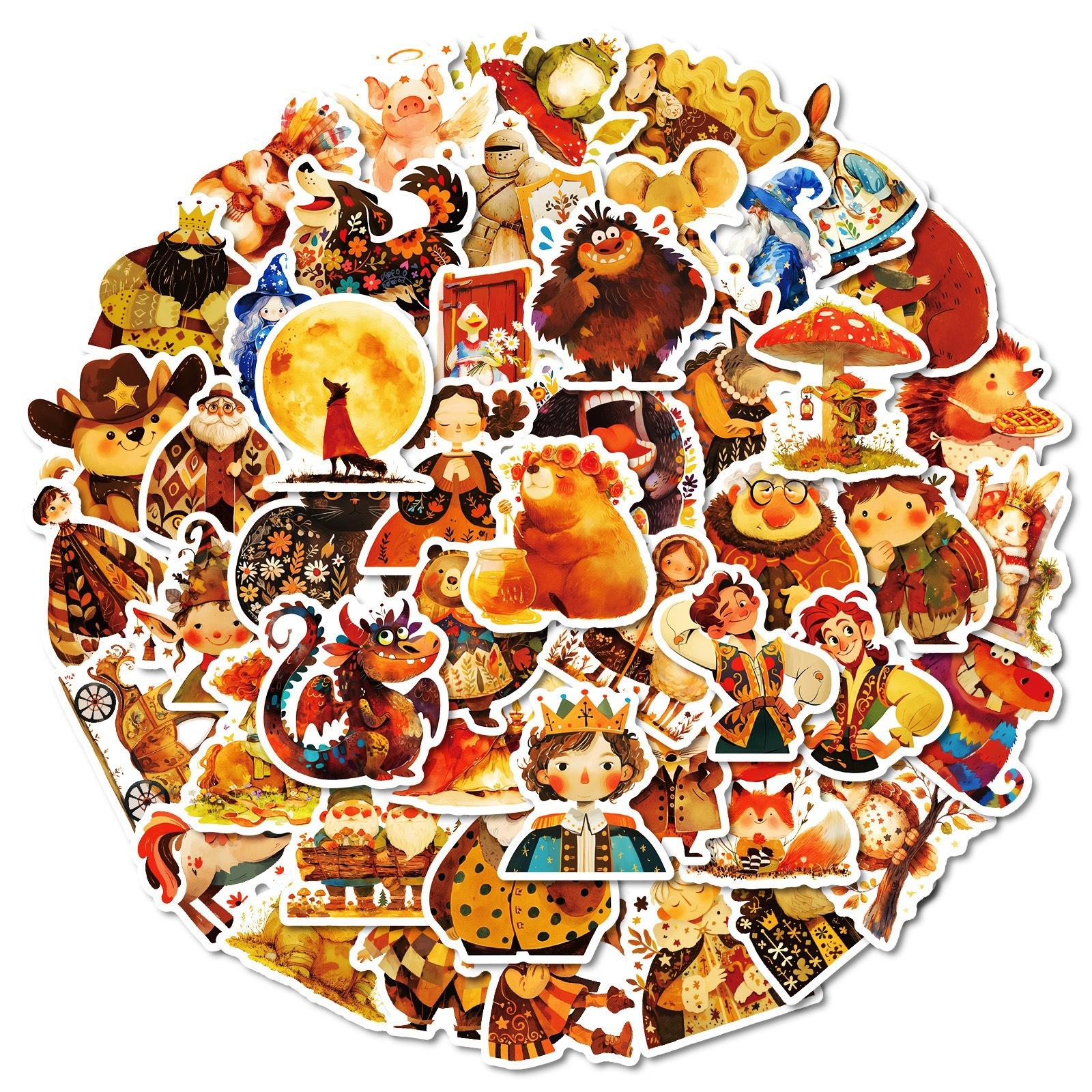 

50 Новых Высококачественных Мультяшных Расписанных Вручную Граффити Декоративных Водонепроницаемых Декоративных Наклеек