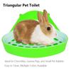 Triangle Fixable Litter Trays for Small Animals Pet Rabbit Hamsters Toilet Potty Bowl Corner Clean Supplies