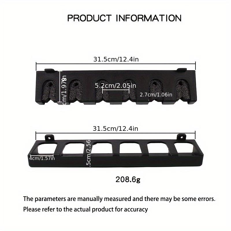 

Стойка для хранения удочек 6-местная настенная подставка для удилищ Простая установка Вертикальное/горизонтальное крепление для демонстрации чёрный