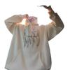 Autumn and Winter New Loose Casual Pattern Printed Teen Top Coat