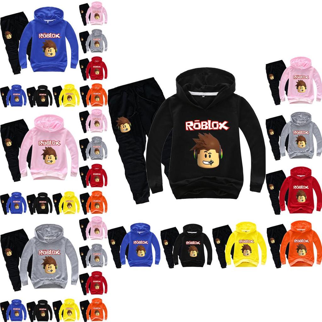 Roblox Children Hoodie Set With Printed Long Sleeve Hoodie And Comfortable Pants
