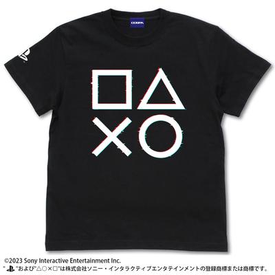 Cospa PlayStation için PlayStation Şekilleri Logosu Glich SİYAH L beden [Resmi] Tişört vers.