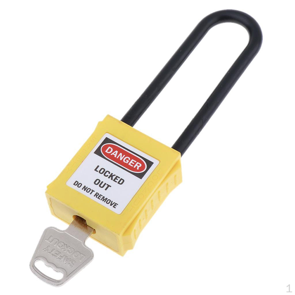 ty Padlock Lock, Keyed Alike, Key Retaining, , Corrosion Resistant, 121mm, 6 Colors for Choose Yellow_2
